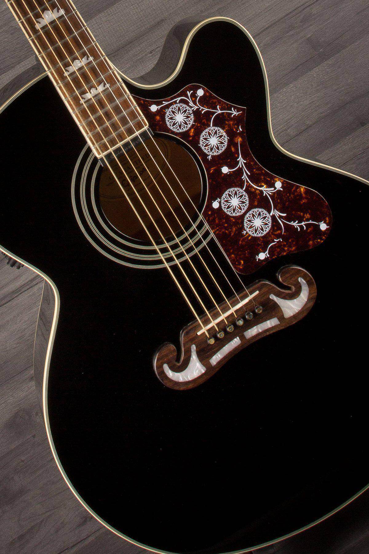 USED - Epiphone EJ-200CE Electro Acoustic - Black
