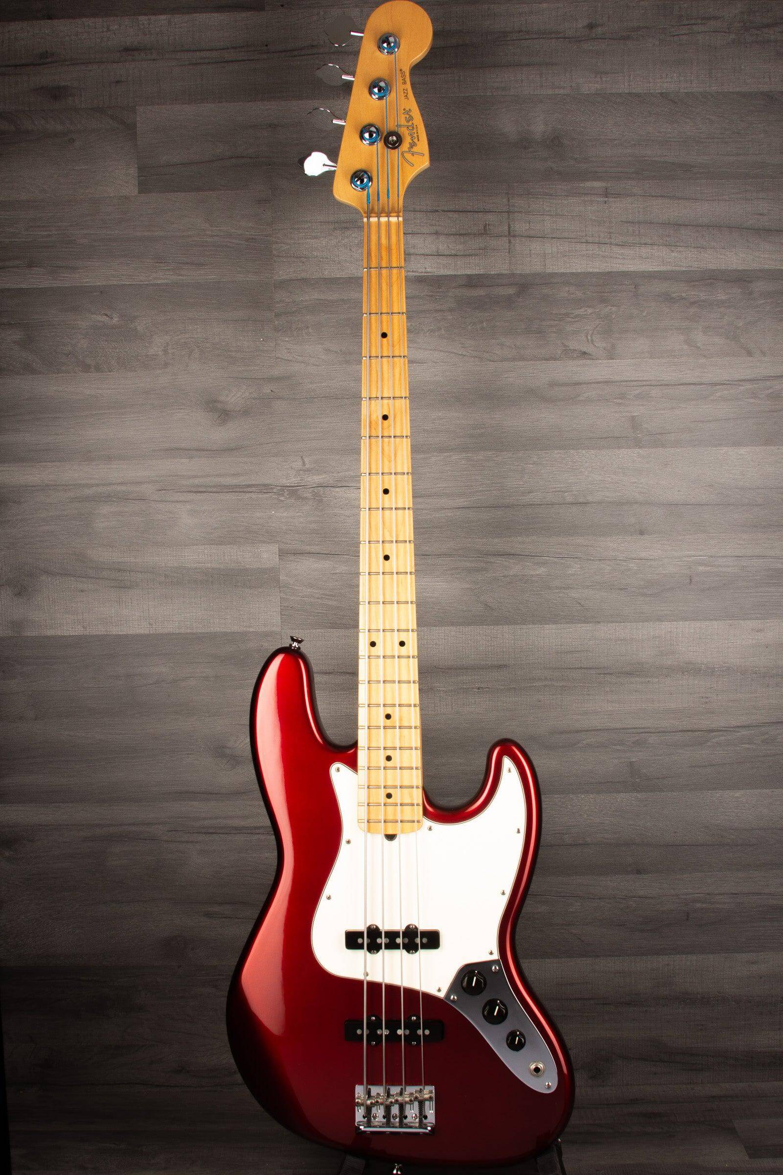 USED - Fender USA Standard Jazz Bass Guitar - Candy Cola 2007