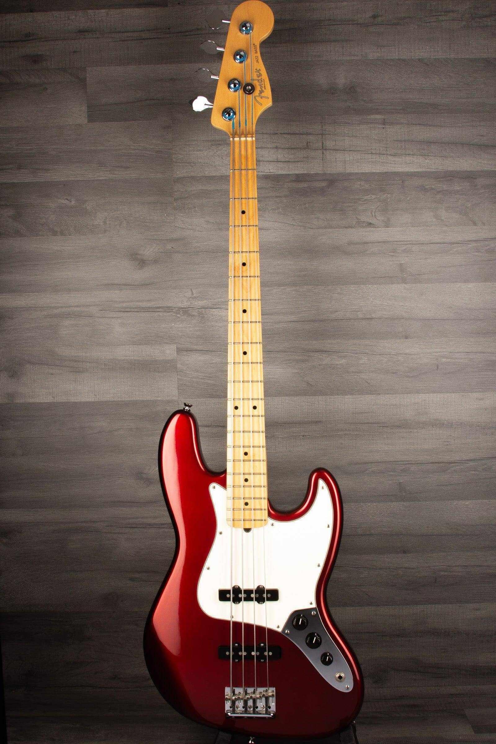 USED - Fender USA Standard Jazz Bass Guitar - Candy Cola 2007