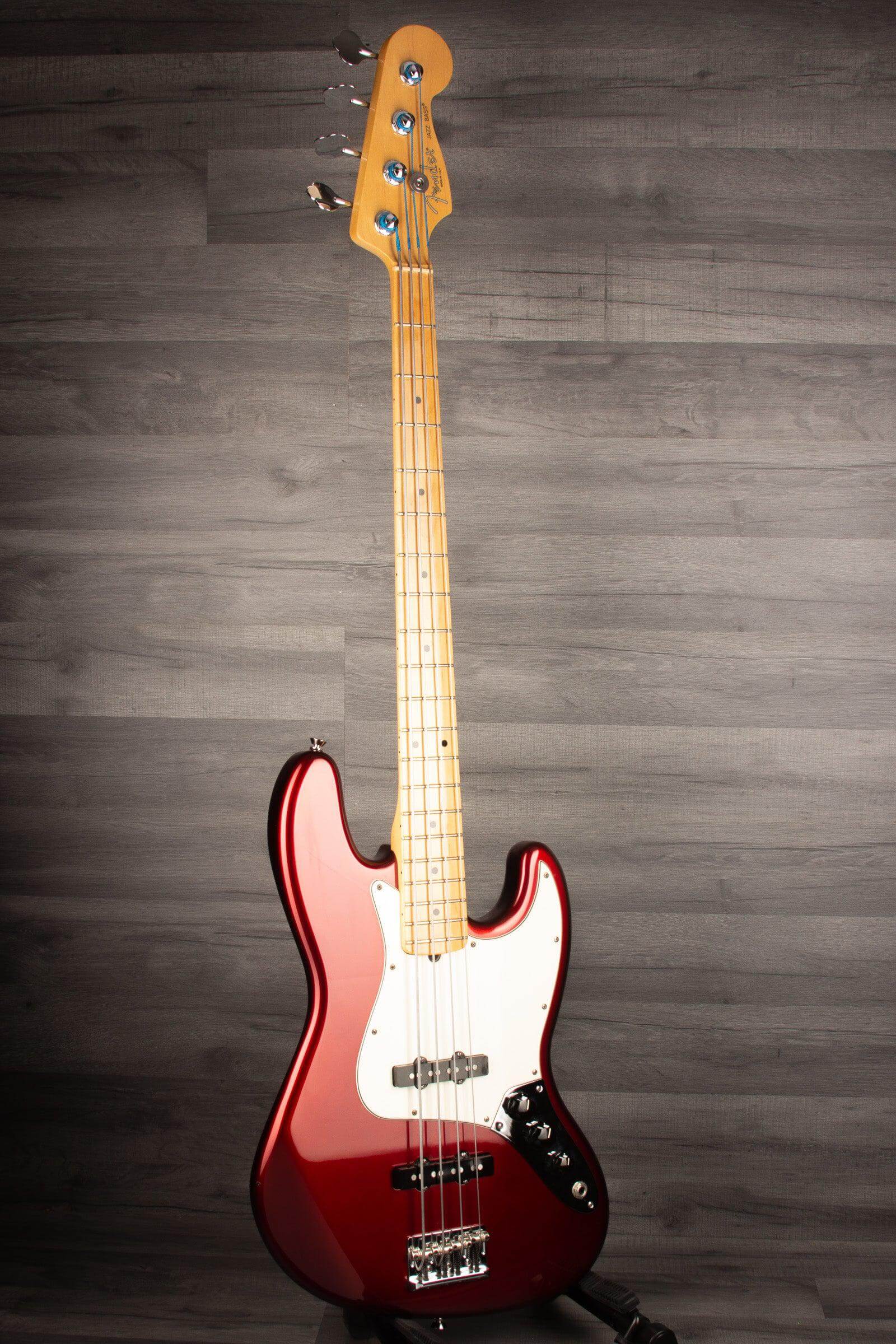 USED - Fender USA Standard Jazz Bass Guitar - Candy Cola 2007