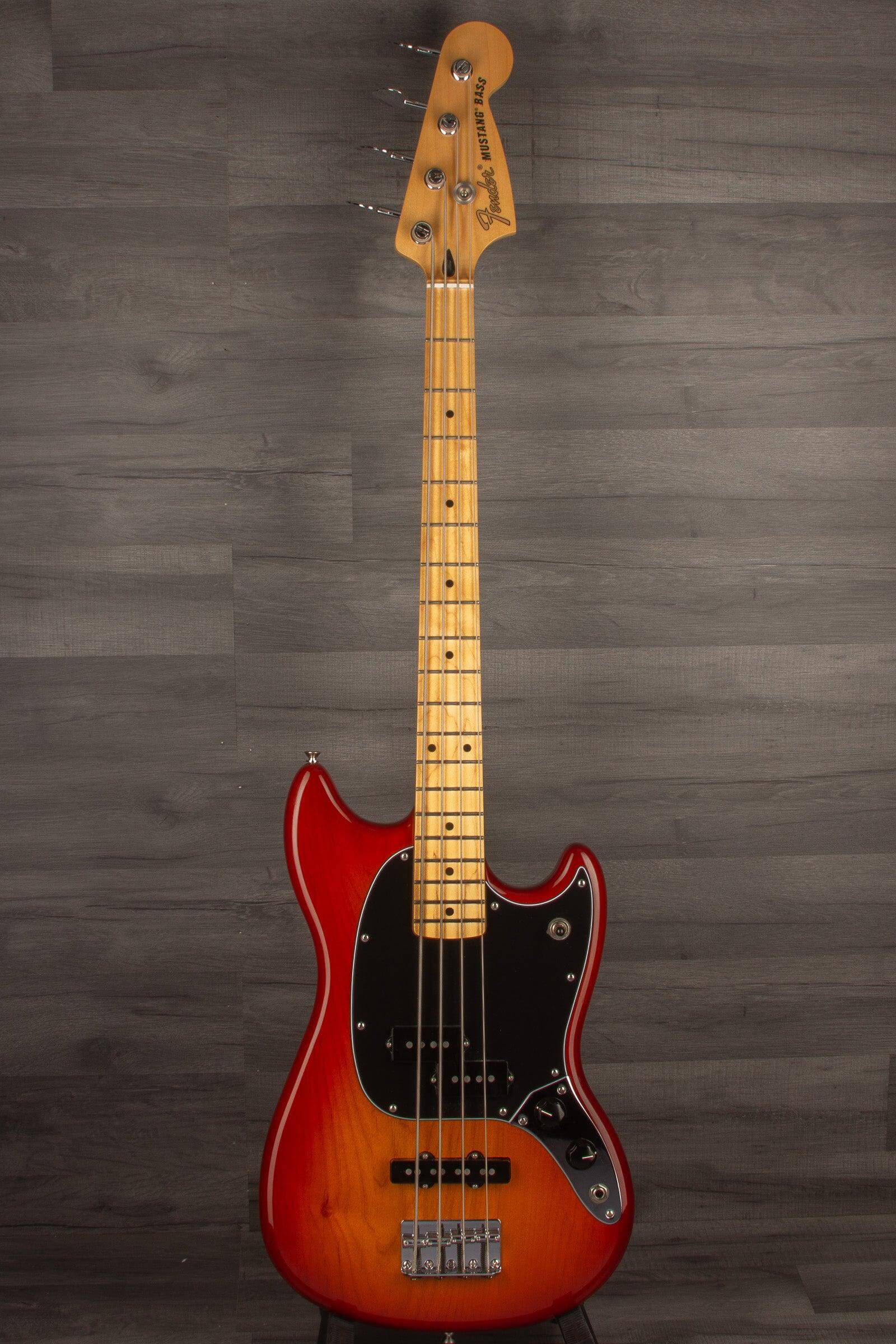 USED - Fender Player PJ Mustang Bass Guitar - Sienna Sunburst
