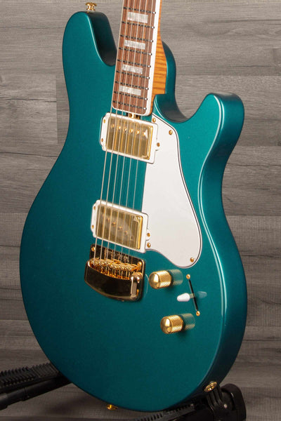 Musicman BFR Valentine Electric Guitar - Pine Green with Roasted Maple Neck