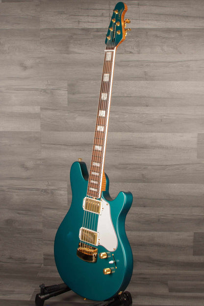 Musicman BFR Valentine Electric Guitar - Pine Green with Roasted Maple Neck