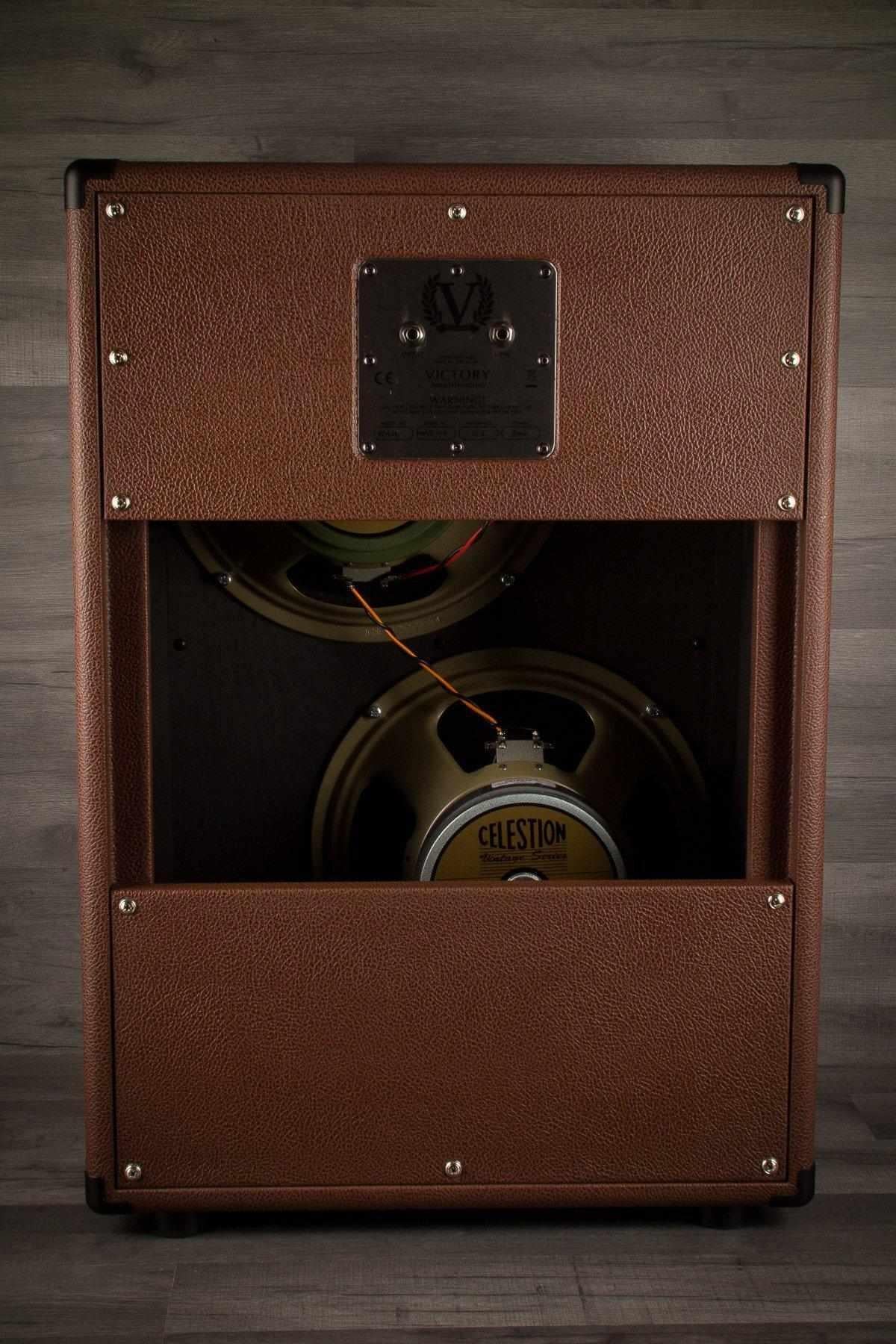 Victory Guitar Amplifier - V212-VB Vertical 2x12" Open Back Cab (Brown)