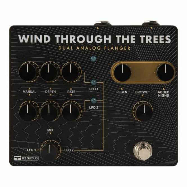 USED - PRS Wind Through The Trees Dual Analog Flanger Pedal featuring control knobs and sleek design.