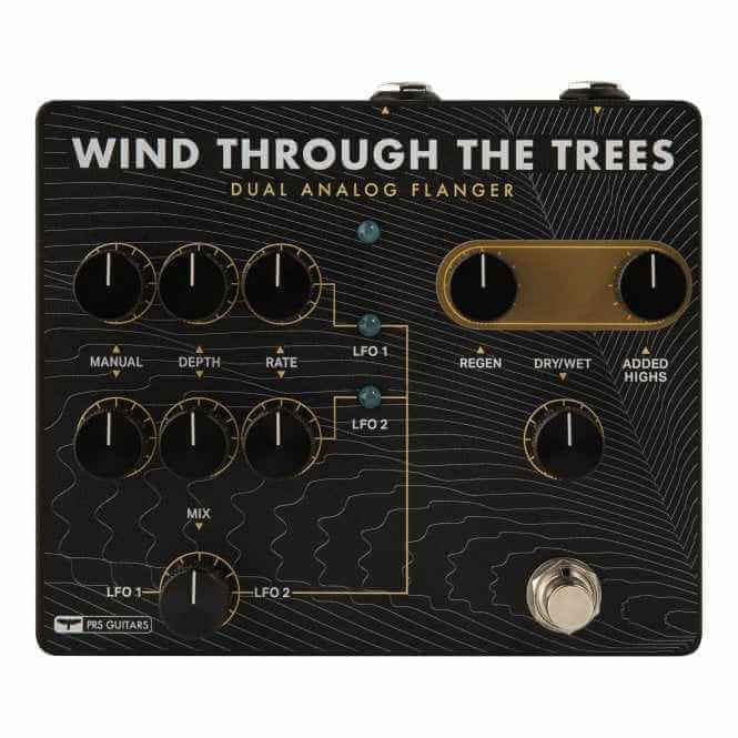 USED - PRS Wind Through The Trees Dual Analog Flanger Pedal featuring control knobs and sleek design.