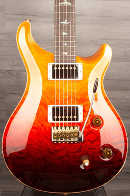 PRS Wood Library Custom 22 Orange Fade Quilt Top - solid Rosewood neck - MusicStreet
