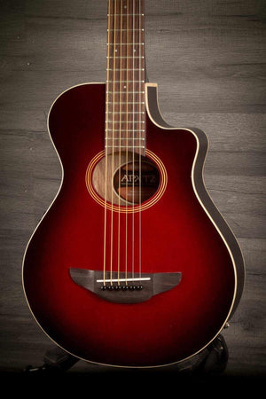 Yamaha APXT2 Dark Red Burst Travel Guitar - Set Up by MusicStreet