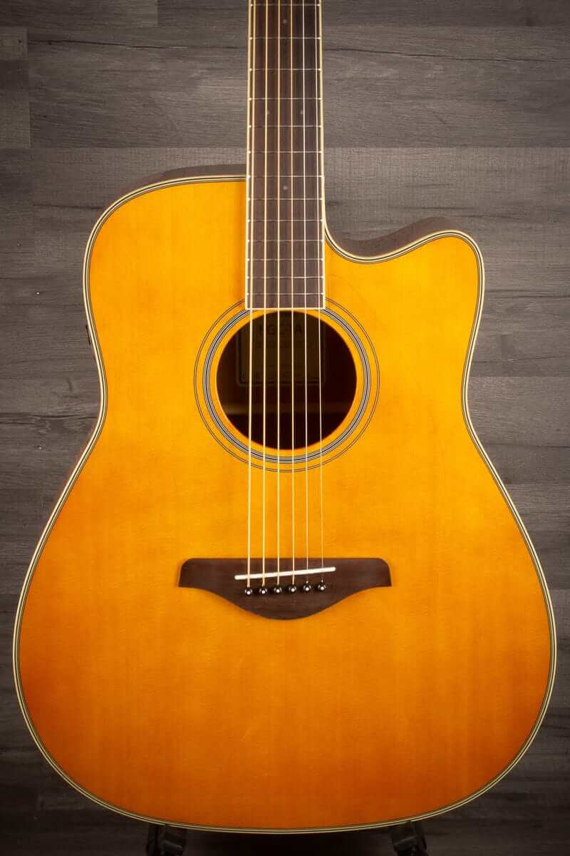Yamaha FGC-TA TransAcoustic Electro Acoustic Cutaway, Vintage Tint