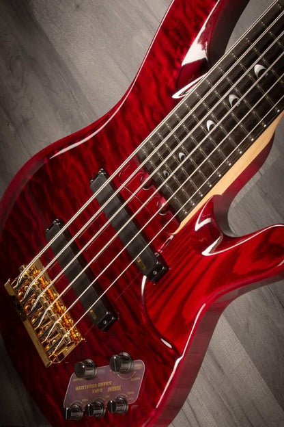 Yamaha TRBJP2 'John Patitucci' 6-String Bass Guitar Translucent Dark Red