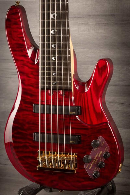 Yamaha TRBJP2 'John Patitucci' 6-String Bass Guitar Translucent Dark Red