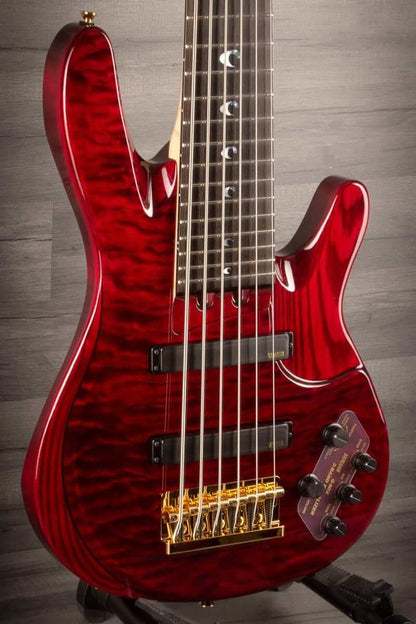 Yamaha TRBJP2 'John Patitucci' 6-String Bass Guitar Translucent Dark Red