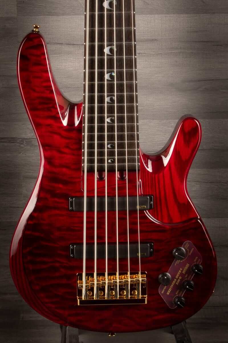 Yamaha TRBJP2 'John Patitucci' 6-String Bass Guitar Translucent Dark Red
