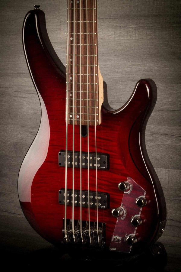 Yamaha TRBX605FM 5 String Bass - Dark Red Burst
