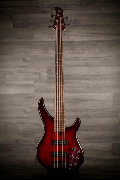 Yamaha TRBX605FM 5 String Bass - Dark Red Burst
