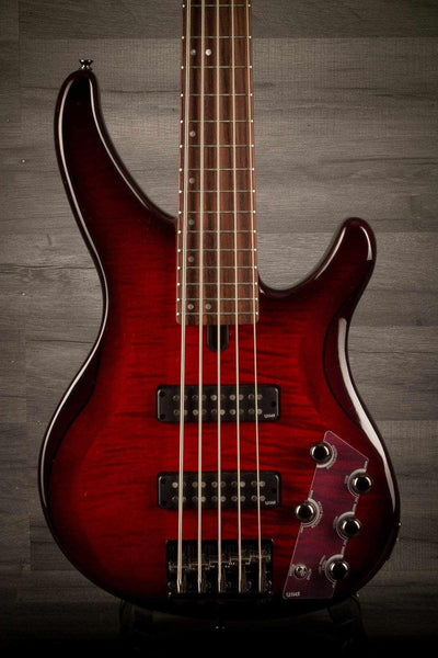 Yamaha TRBX605FM 5 String Bass - Dark Red Burst