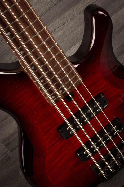 Yamaha TRBX605FM 5 String Bass - Dark Red Burst