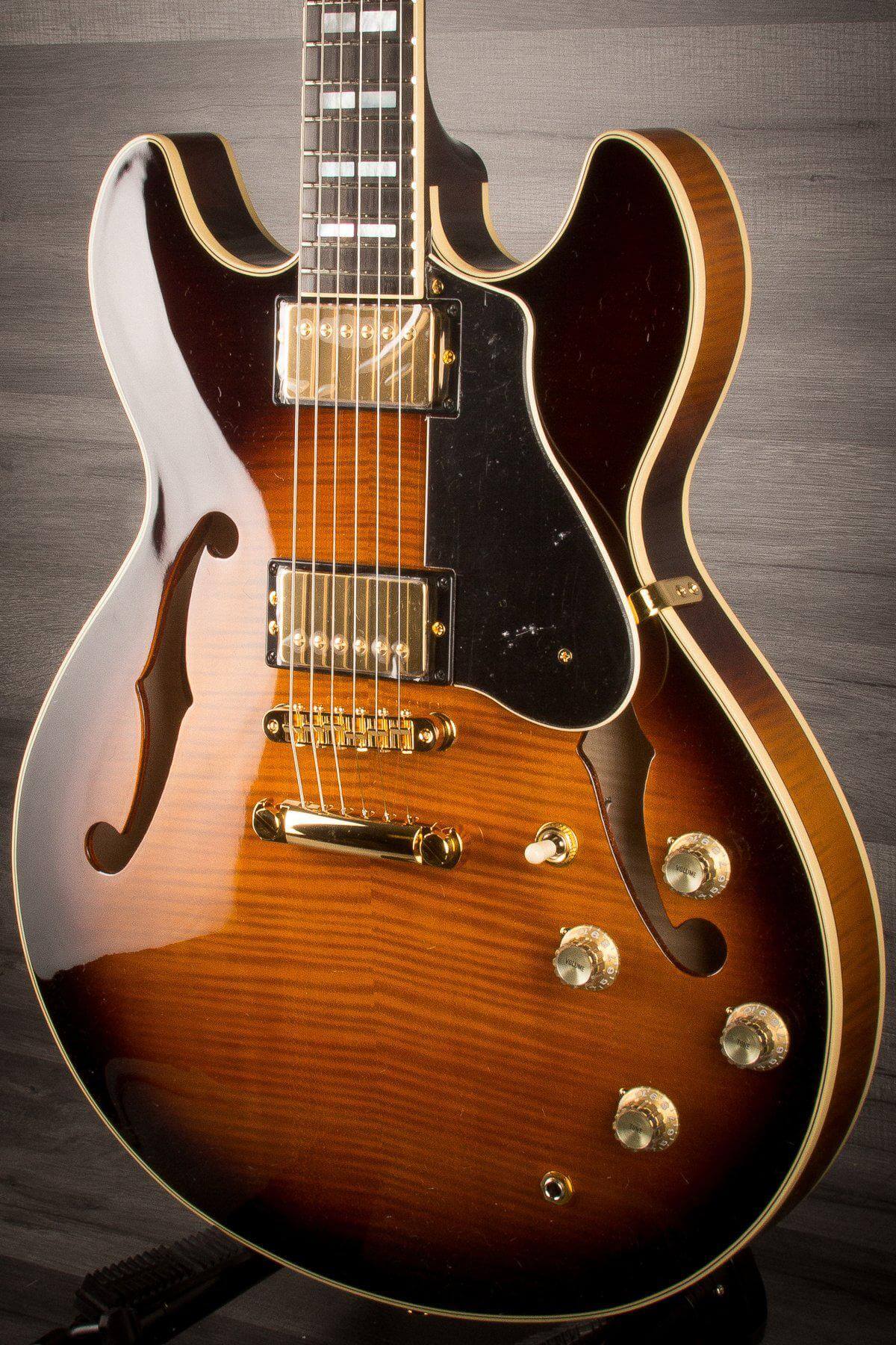Yamaha SA2200 Semi Hollow Electric Guitar - Brown Sunburst - #IQJ042E