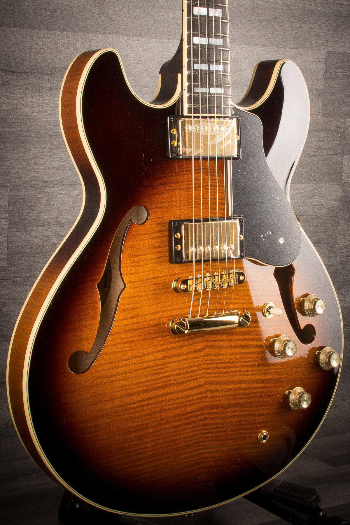 Yamaha SA2200 Semi Hollow Electric Guitar - Brown Sunburst - #IQJ042E