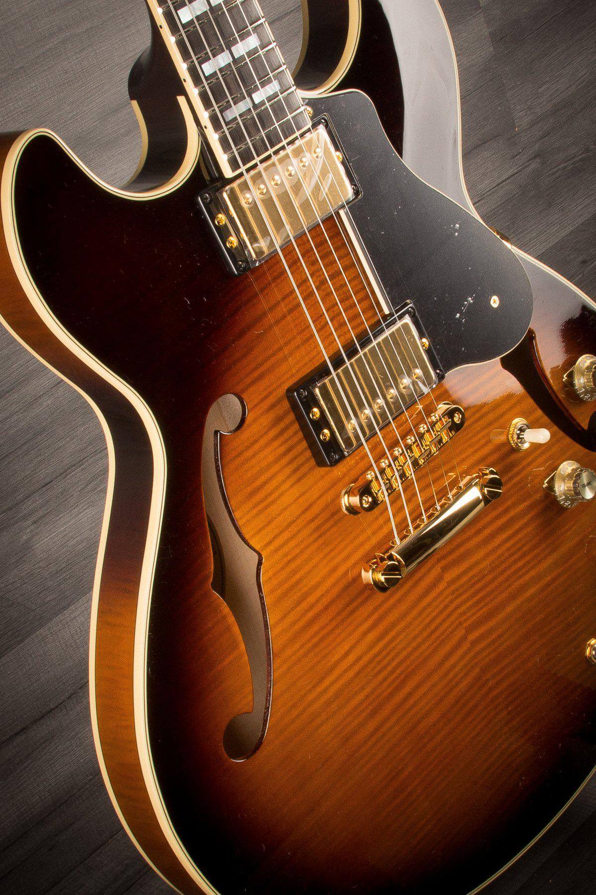 Yamaha SA2200 Semi Hollow Electric Guitar - Brown Sunburst - #IQJ042E