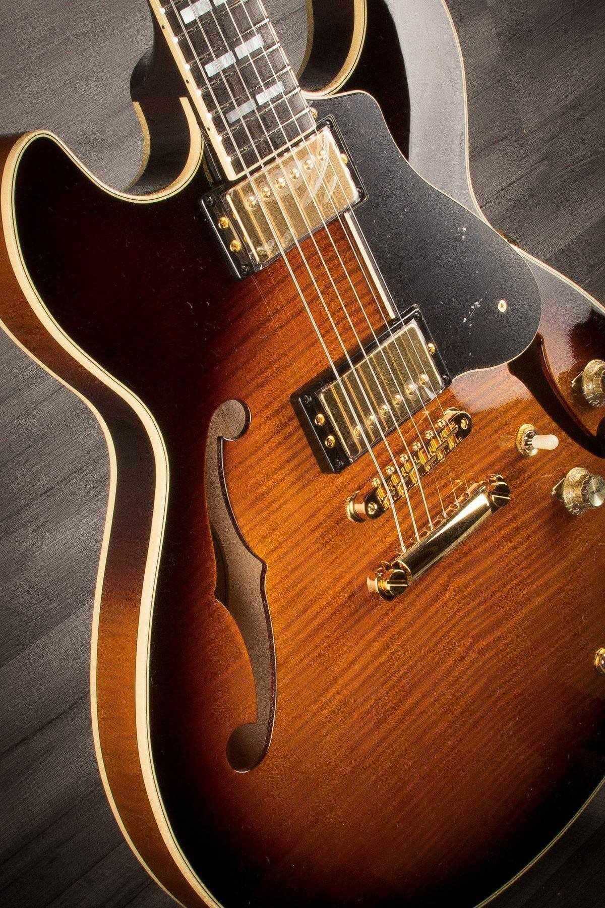 Yamaha SA2200 Semi Hollow Electric Guitar - Brown Sunburst - #IQJ042E