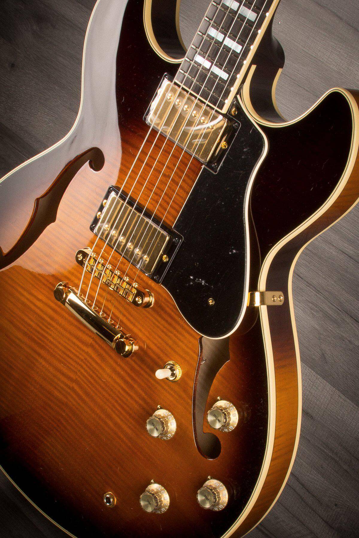 Yamaha SA2200 Semi Hollow Electric Guitar - Brown Sunburst - #IQJ042E